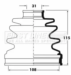  FIRST LINE Drive Shaft Cv Boot Kit