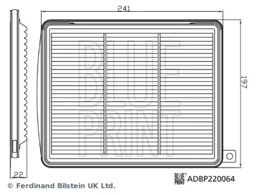 BLUE PRINT BLUE PRINT ADBP220064 Blue Print Air Filter For Hyundai I10 