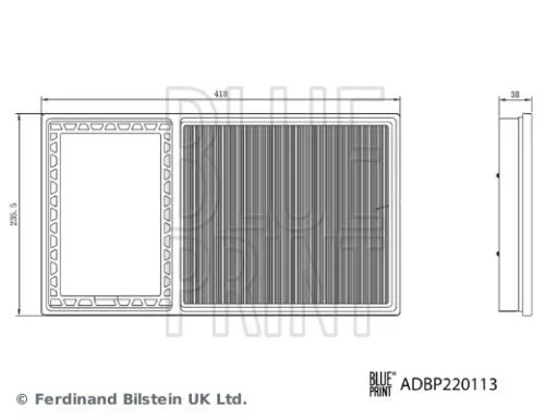 BLUE PRINT BLUE PRINT ADBP220113 Blue Print Air Filter For Mg Mg (Saic) Mg Zs Zs Zx 