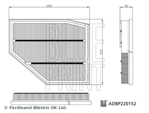 BLUE PRINT BLUE PRINT ADBP220152 Blue Print Right Air Filter For Bmw 5 7 Series 