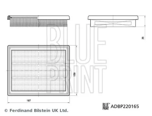 BLUE PRINT BLUE PRINT ADBP220165 Blue Print Air Filter For Renault Austral Espace Rafale 