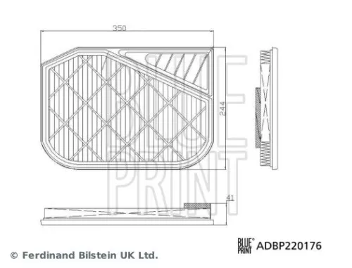 BLUE PRINT BLUE PRINT ADBP220176 Blue Print Air Filter For Fiat Lancia Panda Panda Van Ypsilon 