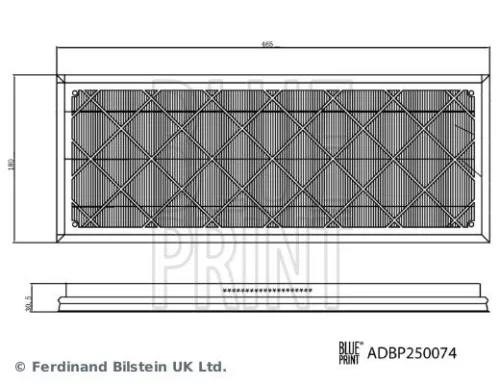 BLUE PRINT BLUE PRINT ADBP250074 Blue Print Engine Compartment Lower Cabin Pollen Filter Set For Tesla Model Y 