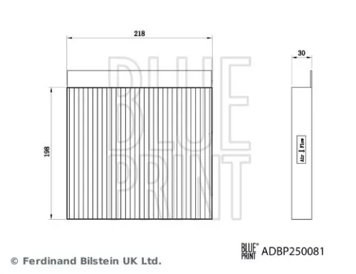 BLUE PRINT BLUE PRINT ADBP250081 Blue Print Cabin Pollen Filter For Maxus Edeliver 3 