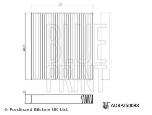 Blue Print Cabin Pollen Filter For Hyundai Kia Ev9 Ioniq 6 Kona Niro