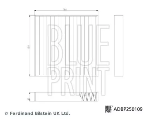 BLUE PRINT BLUE PRINT ADBP250109 Blue Print Cabin Pollen Filter For Maruti Suzuki Suzuki Toyota Celerio S-presso Vit 