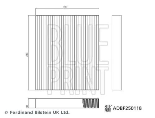 Blue Print Cabin Pollen Filter For Byd Seal Song Pro