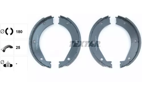 TEXTAR TEXTAR 91033400 1x Brake Shoe Set, parking brake 