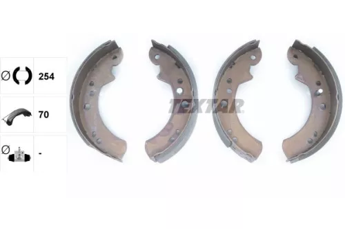 TEXTAR TEXTAR 91037700 1x Brake Shoe Set 