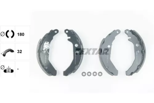 TEXTAR TEXTAR 91041900 1x Brake Shoe Set 