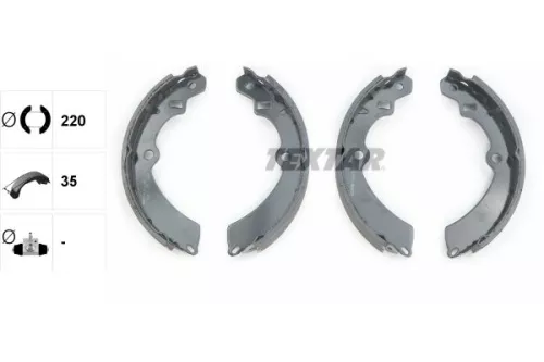 TEXTAR TEXTAR 91042800 1x Brake Shoe Set 