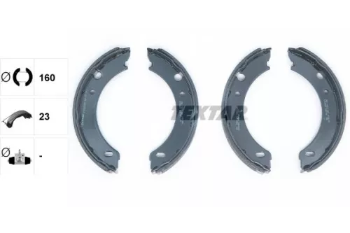 TEXTAR TEXTAR 91048301 1x Brake Shoe Set, parking brake 