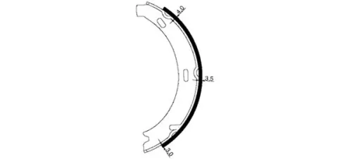 TEXTAR TEXTAR 91057100 1x Brake Shoe Set, parking brake 