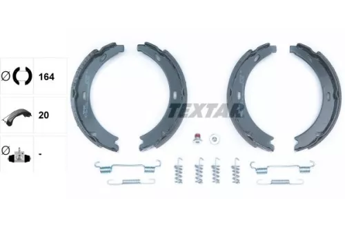 TEXTAR TEXTAR 91057100 1x Brake Shoe Set, parking brake 