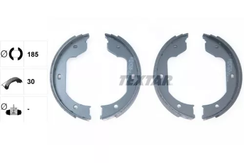 TEXTAR TEXTAR 91058700 1x Brake Shoe Set, parking brake 