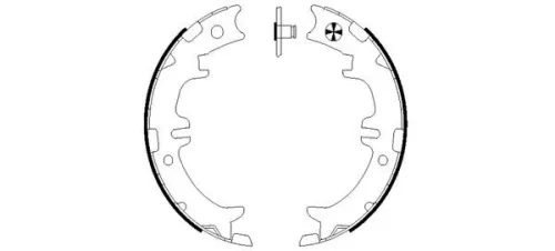 TEXTAR TEXTAR 91060500 1x Brake Shoe Set, parking brake 