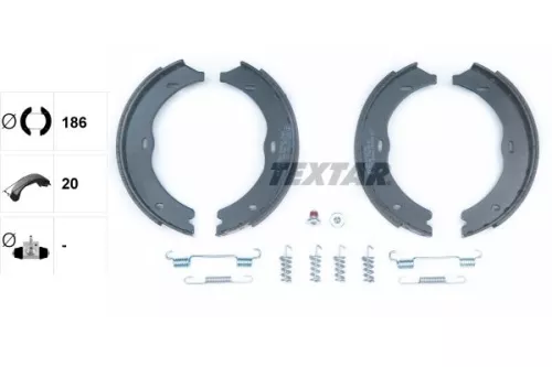 TEXTAR TEXTAR 91061900 1x Brake Shoe Set, parking brake 