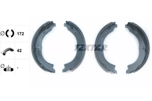 TEXTAR TEXTAR 91062100 1x Brake Shoe Set, parking brake 