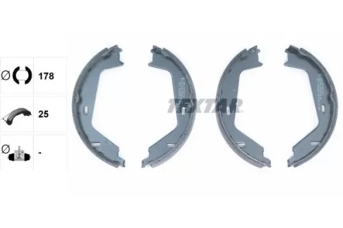 TEXTAR TEXTAR 91062300 1x Brake Shoe Set, parking brake 