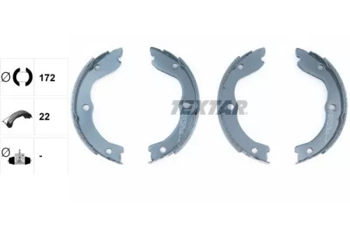 TEXTAR TEXTAR 91062700 1x Brake Shoe Set, parking brake 