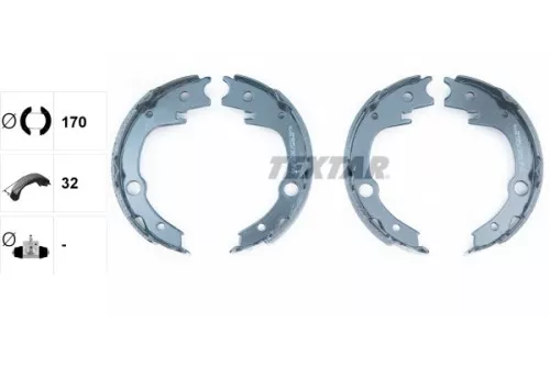 TEXTAR TEXTAR 91063200 1x Brake Shoe Set, parking brake 