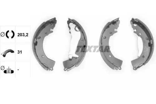 TEXTAR TEXTAR 91063300 1x Brake Shoe Set 