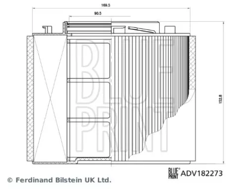 BLUE PRINT BLUE PRINT ADV182273 Blue Print Air Filter For Audi A4 A4 Allroad A5 Q5 