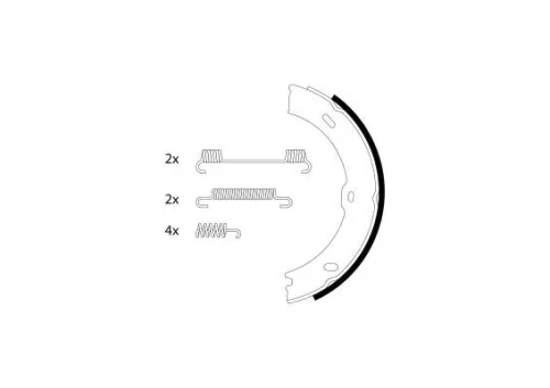 TEXTAR TEXTAR 91066800 1x Brake Shoe Set, parking brake 