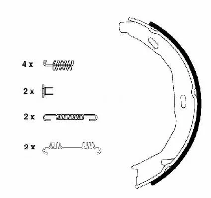 TEXTAR TEXTAR 91066900 1x Brake Shoe Set, parking brake 