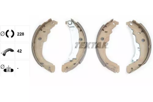 TEXTAR TEXTAR 91067200 1x Brake Shoe Set 