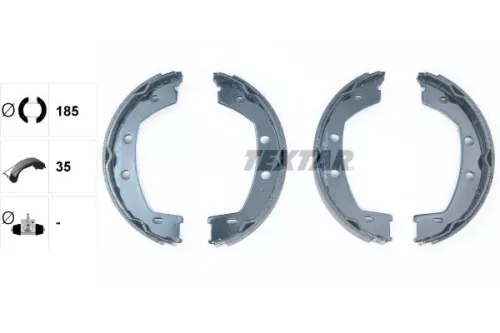 TEXTAR TEXTAR 91067800 1x Brake Shoe Set, parking brake 
