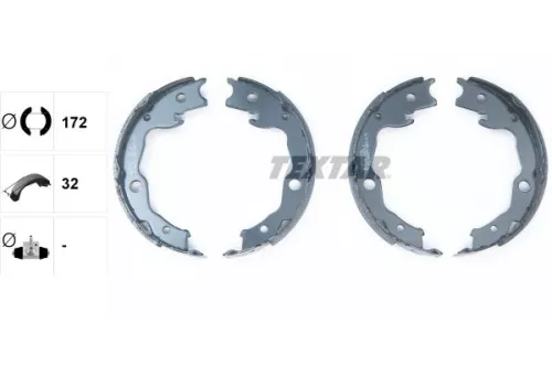 TEXTAR TEXTAR 91068200 1x Brake Shoe Set, parking brake 