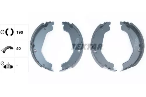 TEXTAR TEXTAR 91068400 1x Brake Shoe Set, parking brake 