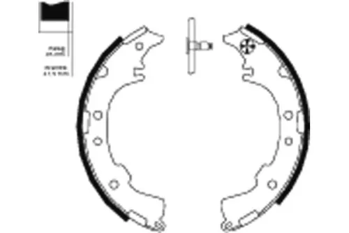 1x Brake Shoe Set