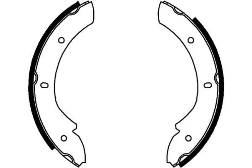 1x Brake Shoe Set, parking brake