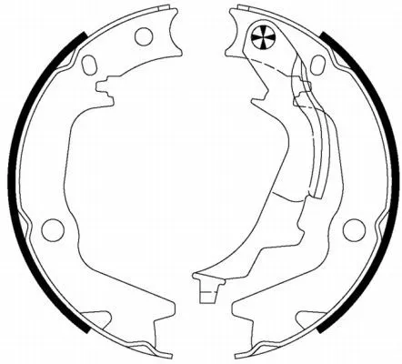 1x Brake Shoe Set, parking brake
