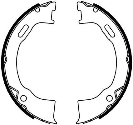 1x Brake Shoe Set, parking brake