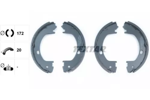 1x Brake Shoe Set, parking brake