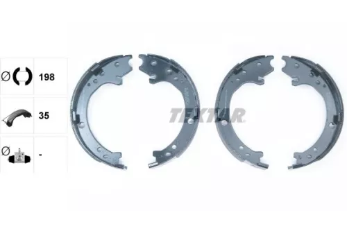 TEXTAR TEXTAR 91072300 1x Brake Shoe Set, parking brake 
