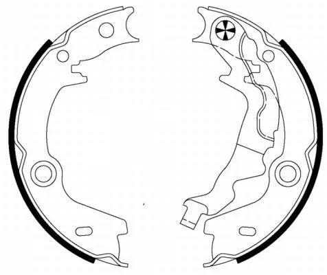 1x Brake Shoe Set, parking brake