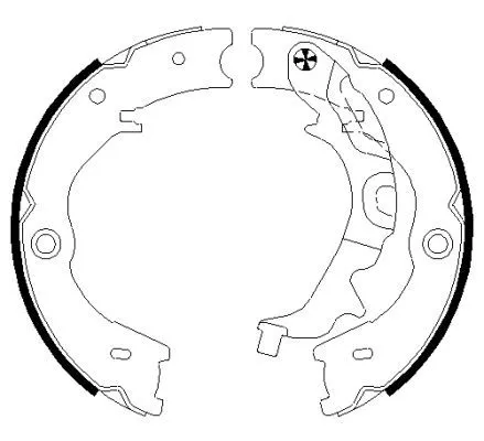 1x Brake Shoe Set, parking brake
