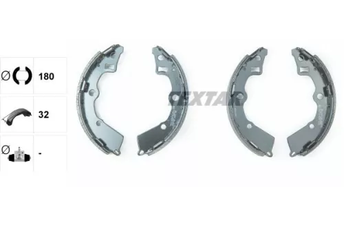 TEXTAR TEXTAR 91072900 1x Brake Shoe Set 