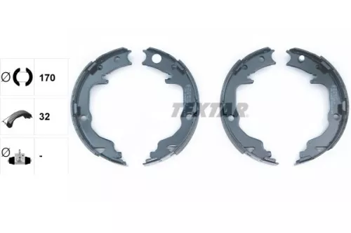 TEXTAR TEXTAR 91073400 1x Brake Shoe Set, parking brake 
