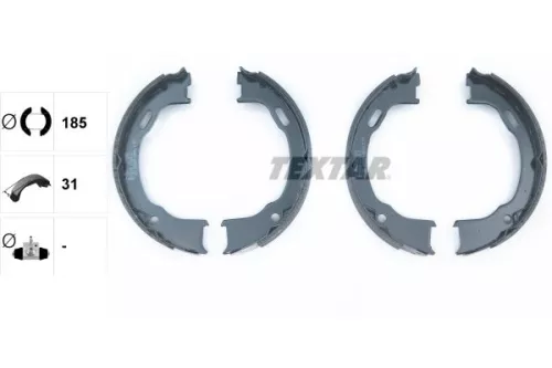 TEXTAR TEXTAR 91073600 1x Brake Shoe Set, parking brake 