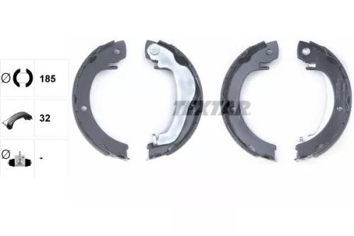 TEXTAR TEXTAR 91074300 1x Brake Shoe Set, parking brake 