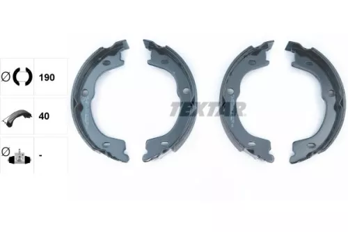 TEXTAR TEXTAR 91075300 1x Brake Shoe Set, parking brake 