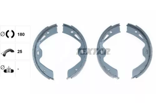 TEXTAR TEXTAR 91076700 1x Brake Shoe Set, parking brake 