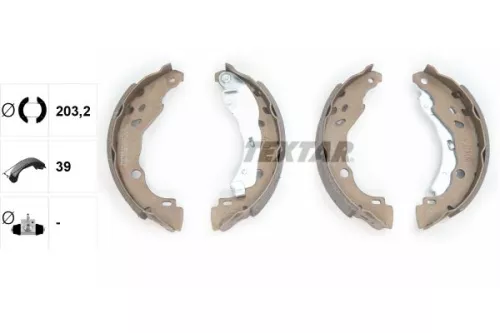 TEXTAR TEXTAR 91077200 1x Brake Shoe Set 