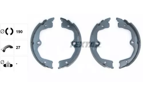 TEXTAR TEXTAR 91077700 1x Brake Shoe Set, parking brake 