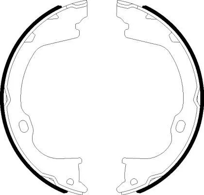 1x Brake Shoe Set, parking brake